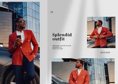 Fashion Ad with Stylish Man in Bright Outfit