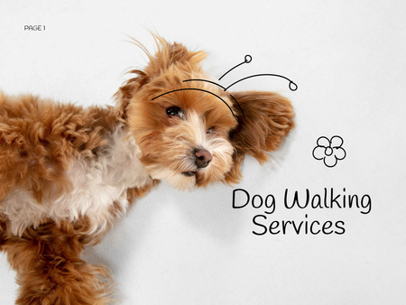 Platilla de diseño Dog Walking Services Offer Presentation