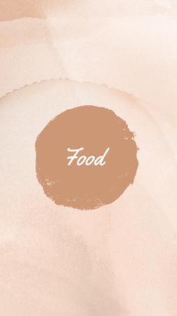 Designvorlage Info about Food on Pastel Background für Instagram Highlight Cover