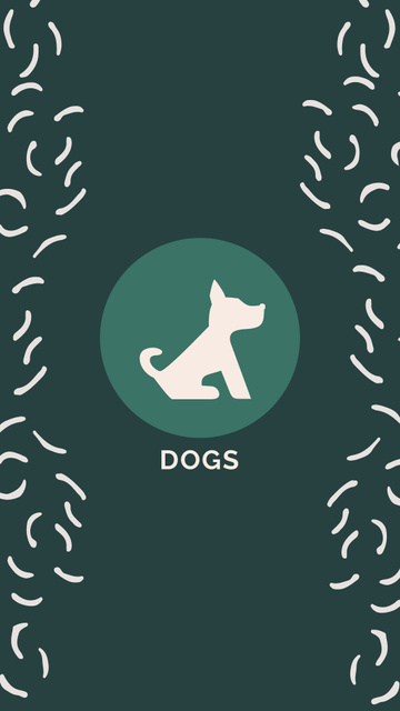 Designvorlage Cute Illustration of Puppy für Instagram Highlight Cover
