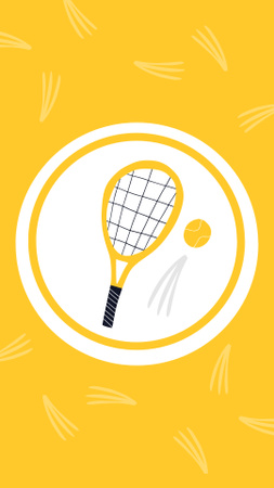Designvorlage Tennis Game illustrations in circles für Instagram Highlight Cover