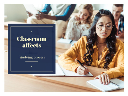 Classroom affects studying process Presentationデザインテンプレート