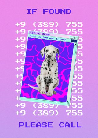 Announcement about Missing Dog Flayer – шаблон для дизайну
