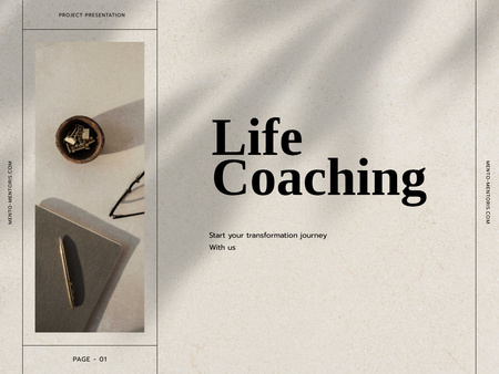 Designvorlage Lifestyle Coaching project promotion für Presentation