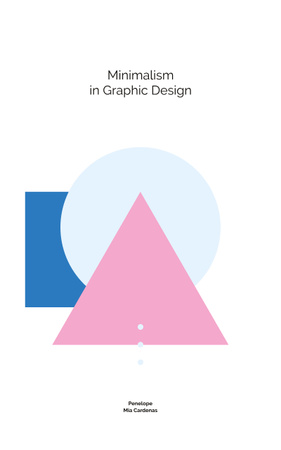 Minimalism in Design Colorful Geometric Figures Book Cover Design Template