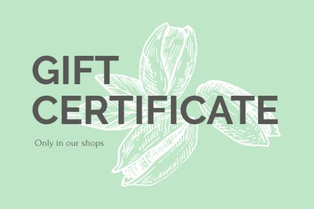 Ontwerpsjabloon van Gift Certificate van Gift Card with Nuts Illustration