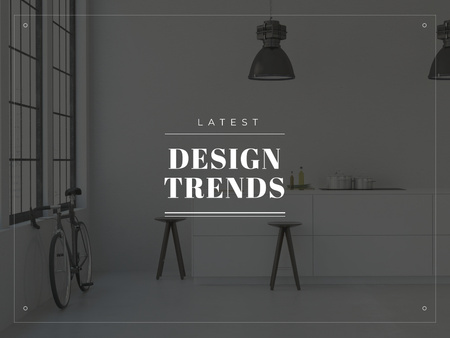 Latest design trends Ad with Minimalistic Room Presentation Design Template