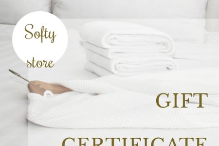 Modèle de visuel White robe and towels - Gift Certificate