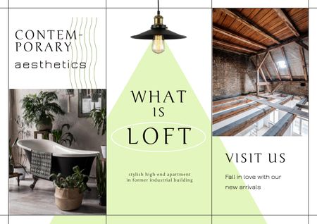 Interior Decoration Offer with Stylish Home Brochure – шаблон для дизайна