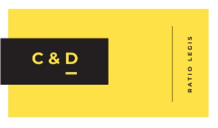 Minimalistic Geometrical Frame in Yellow Business card – шаблон для дизайну