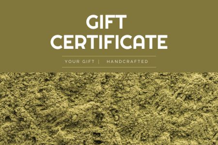 Ontwerpsjabloon van Gift Certificate van Matcha Offer with green Tea powder