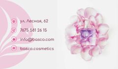 Cosmetics Ad with Pink Flower Petals