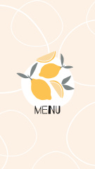 Food Delivery services with lemons and wine icons