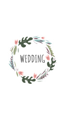 Wedding Day attributes and decor in floral frames