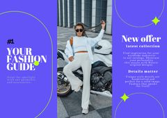 Fashion Ad with Young Woman in Stylish Outfit