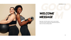 Gym promotion with Smiling Fit Woman