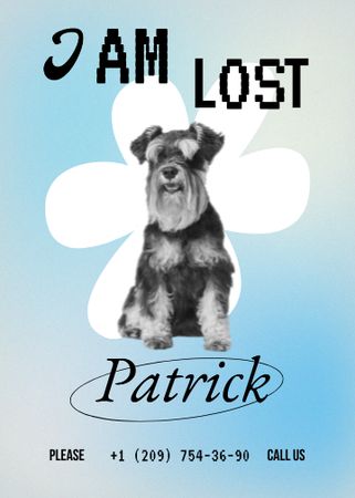 Platilla de diseño Announcement about Missing Dog Flayer