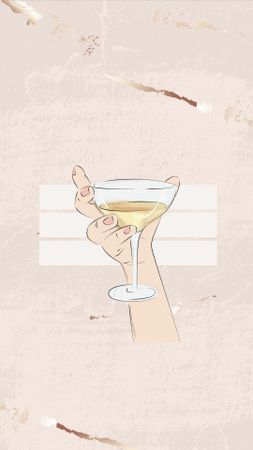 Plantilla de diseño de cócteles y bebidas para el menú Instagram Highlight Cover 
