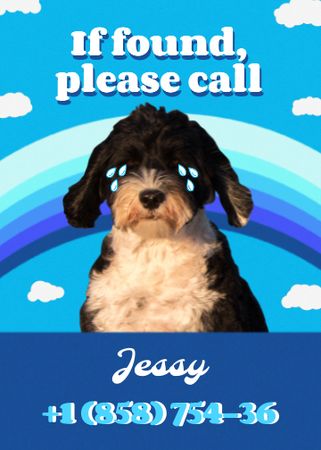 Announcement of Missing Dog Flayer Šablona návrhu