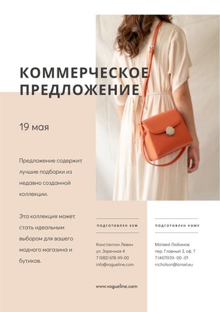 Fashion Handbags collection overview Proposal – шаблон для дизайна