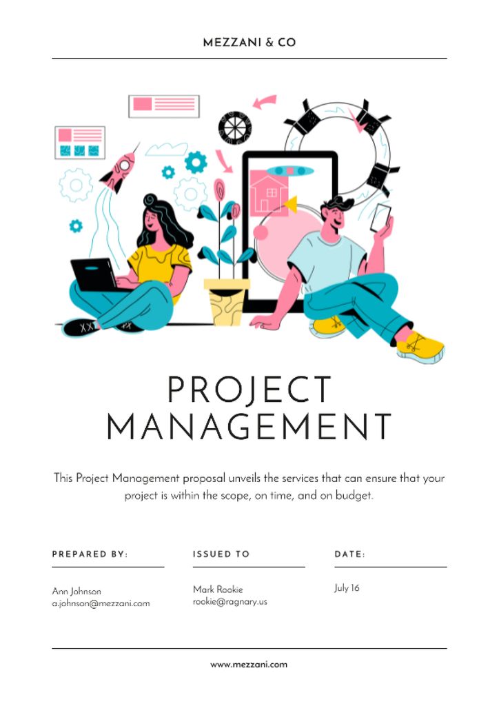 Plantilla de diseño de Business Project Managing Offer Proposal 