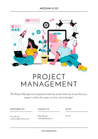 Plantilla de diseño de Business project managing offer Proposal 